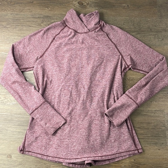 Lululemon Women’s Warm Your Core Long Sleeve Tee, Heathered Maroon size 6/8? - Picture 4 of 14